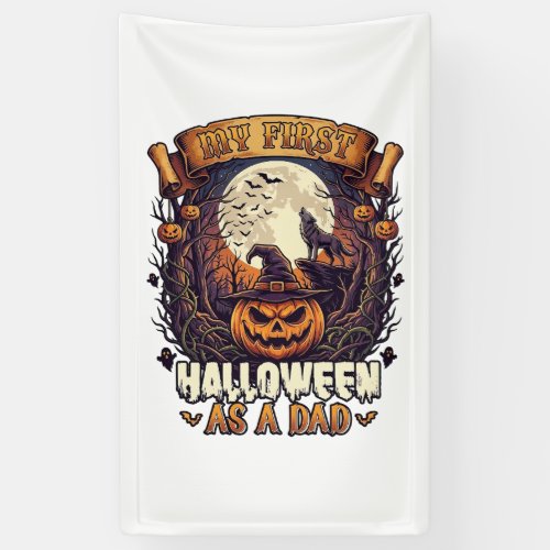 First Halloween As Dad Pumpkin Wolf Moon_1 Banner