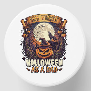First Halloween As Dad Pumpkin Wolf Moon_1 Mini Candle Favors