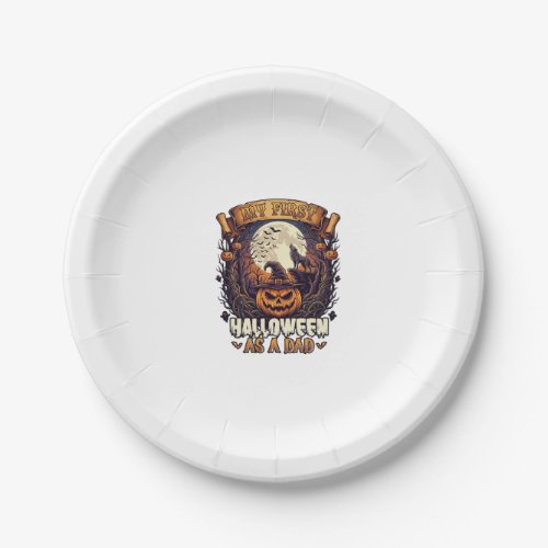First Halloween As Dad Pumpkin Wolf Moon_1 Paper Plates
