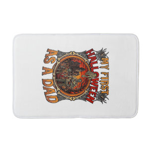 First Halloween As Dad Zombie Haunted House Gravey Bath Mat