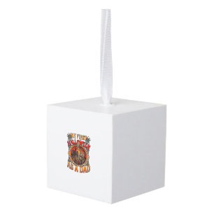 First Halloween As Dad Zombie Haunted House Gravey Cube Ornament