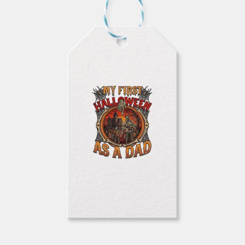First Halloween As Dad Zombie Haunted House Gravey Gift Tags