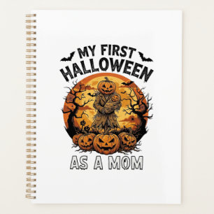 First Halloween As Mom Pumpkin Scarecrow Baby Moon Planner