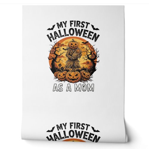 First Halloween As Mom Pumpkin Scarecrow Baby Moon Wallpaper