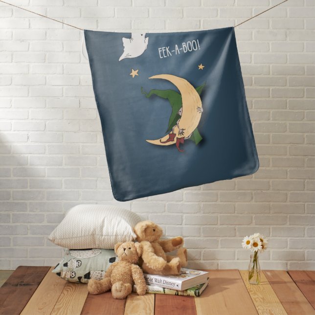 First Halloween Baby Peek A Boo Witch with Ghost Baby Blanket (In Situ)