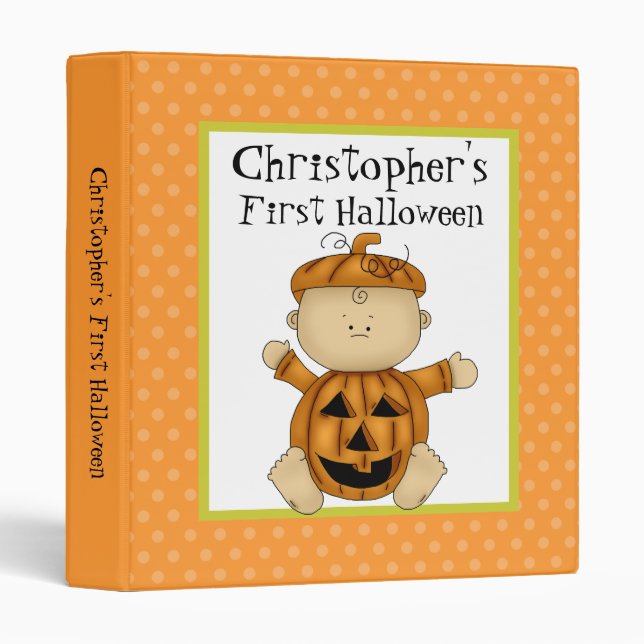 First Halloween Baby Pumpkin Binder (Front/Spine)