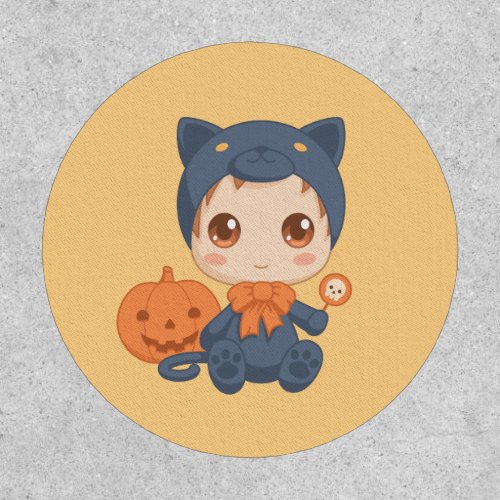 First Halloween Cute Baby Black Cat Costume Patch