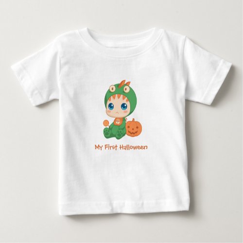 First Halloween Cute Baby Dragon Dinosaur Costume Baby T_Shirt