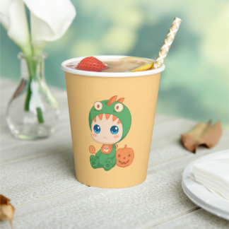 First Halloween Cute Baby Dragon Dinosaur Costume Paper Cups