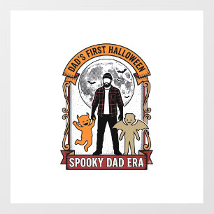 First Halloween Dad Shirt Vintage Spooky Family Gr Floor Decals