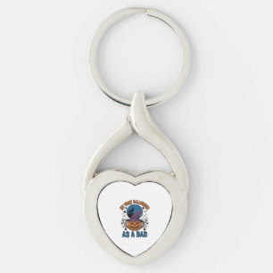 First Halloween Dad Vintage Pumpkin Wolf Shirt_1 Keychain