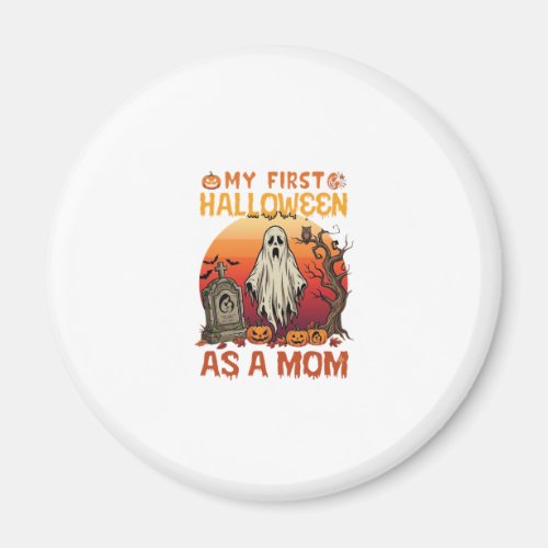First Halloween Mom Ghost Tombstone Pumpkin_1 Magnet