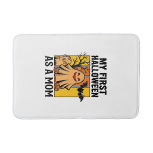 First Halloween Mom Shirt Vintage Ghost Design_1 Bath Mat
