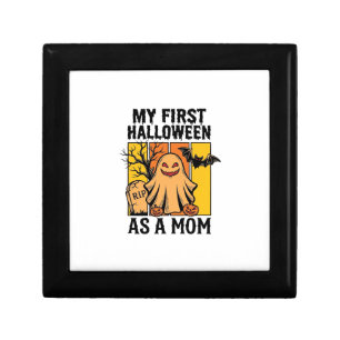First Halloween Mom Shirt Vintage Ghost Design_1 Gift Box