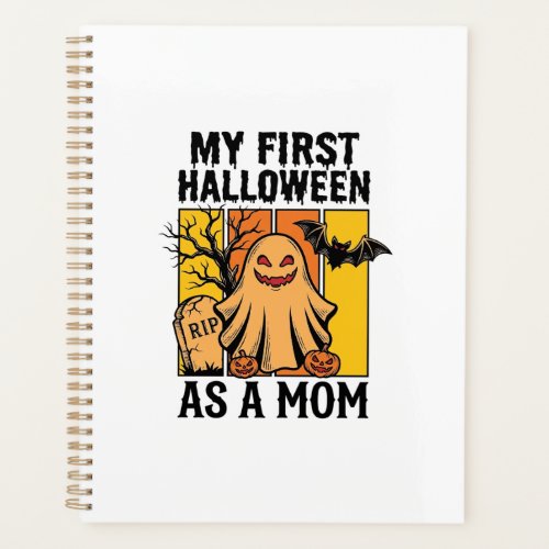 First Halloween Mom Shirt Vintage Ghost Design_1 Planner