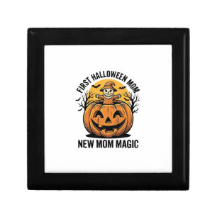 First Halloween Mom Vintage Pumpkin Bat Shirt_1 Gift Box