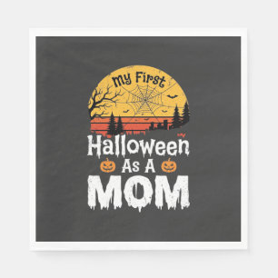 First Halloween Mom Vintage Sunset Design_1 Napkins