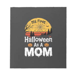 First Halloween Mom Vintage Sunset Design_1 Notepad