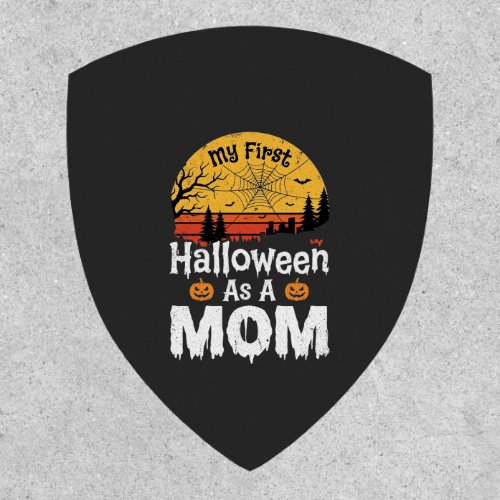First Halloween Mom Vintage Sunset Design_1 Patch