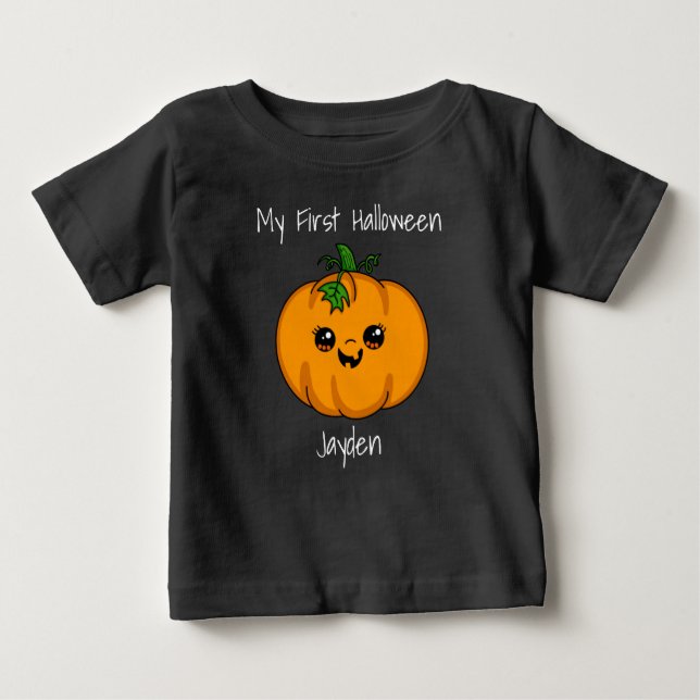 First Halloween Personalized Baby Baby T-Shirt (Front)
