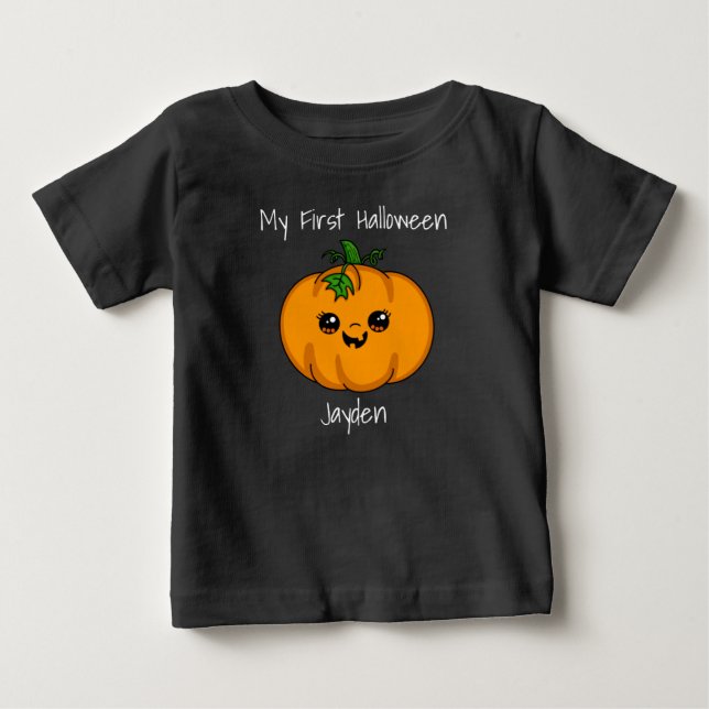 First Halloween Personalized Baby T-Shirt (Front)