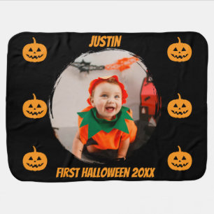 First Halloween Photo Baby Blanket