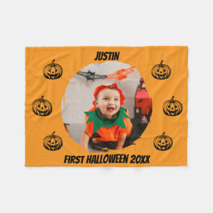 First Halloween Photo Fleece Blanket