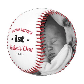 First Happy Father's Day Photo Baseball