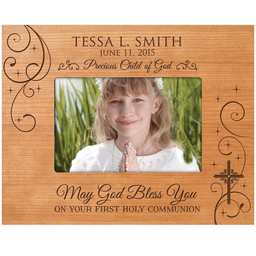 First Holy Communion 4X6 Picture Frame _ Cherry