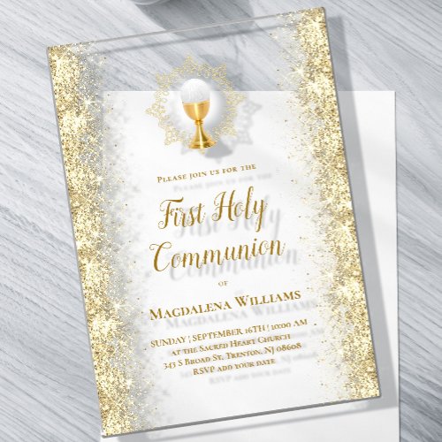 First Holy Communion Acrylic Invitations