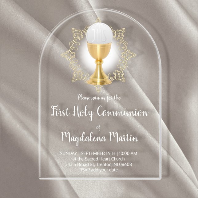 First Holy Communion Acrylic Invitations (Creator Uploaded)