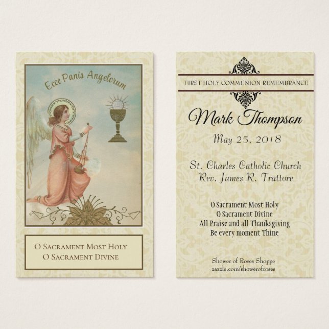 FIRST HOLY COMMUNION ANGELS EUCHARIST (Front & Back)