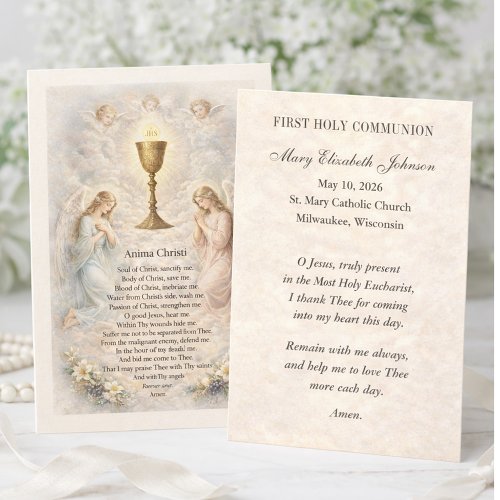 First Holy Communion Anima Christi Remembrance