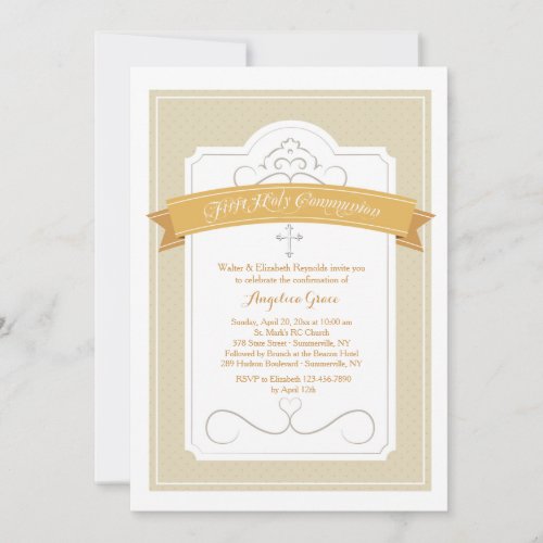 First Holy Communion Blessing Invitation