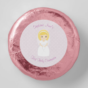 First Holy Communion Blonde Girl Dipped Oreo Cookie Favors