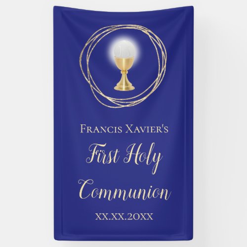 First Holy Communion blue Banner