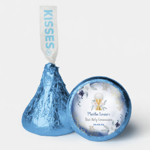 First Holy Communion blue flowers Hershey®'s Kisses®