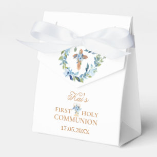 First Holy Communion Boho Garland Favor Box Boy