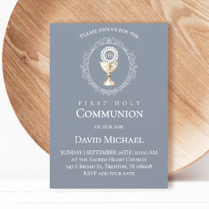 First Holy Communion boy Invitation