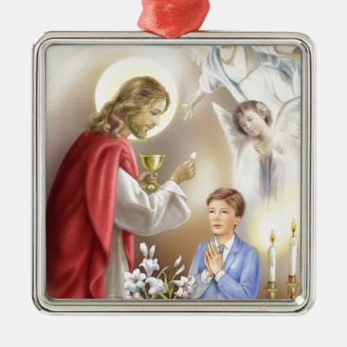 First Holy Communion boy Metal Ornament