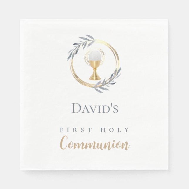 First Holy Communion boy Napkins (Front)