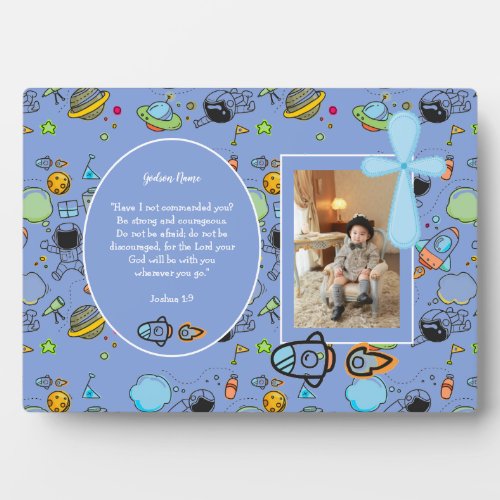 First Holy Communion BOYS PHOTO Gift Bible Verse Plaque