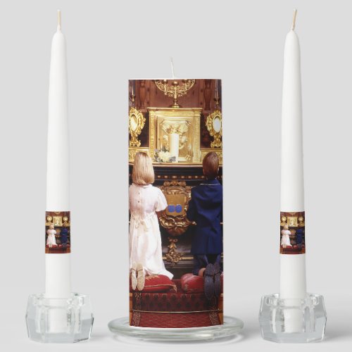 First holy communion candle boy and girl