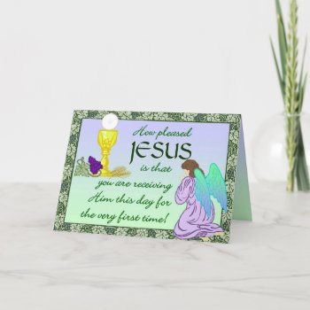 First Holy Communion Card by caritas at Zazzle