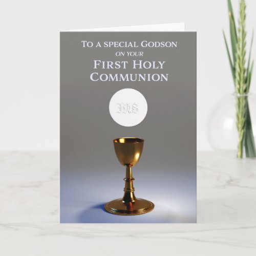 First Holy Communion Card Godparent to Godson
