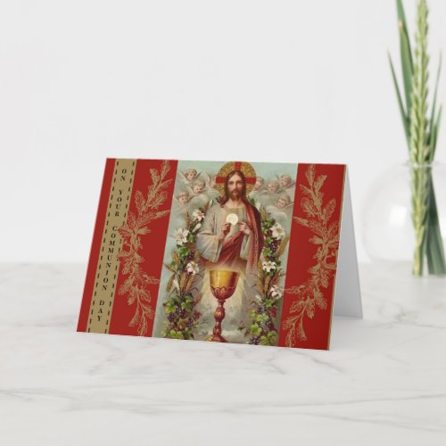First Holy Communion Catholic Jesus Card
