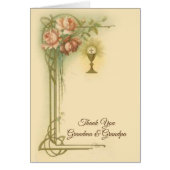 First Holy Communion Catholic Roses Thank You (Front)