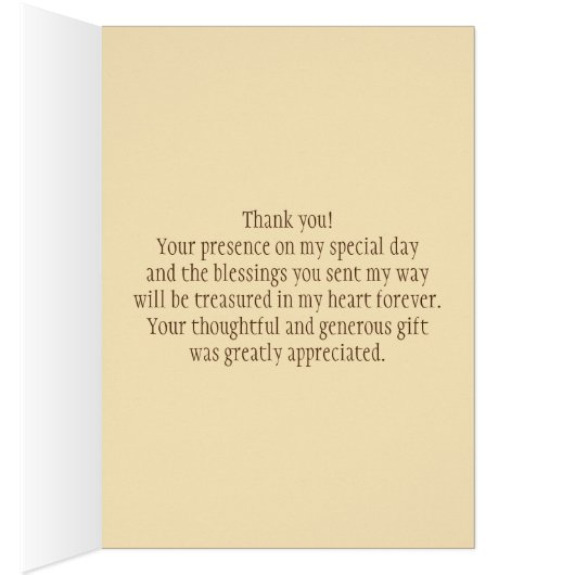 First Holy Communion Catholic Roses Thank You (Inside (Right))