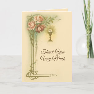 First Holy Communion Catholic Roses Thank You