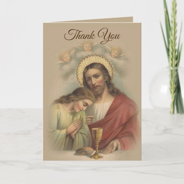 First Holy Communion Catholic Thank You (Front)